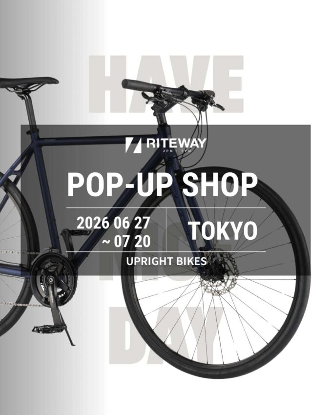 【東京都練馬区】 UPRIGHT BIKESにてRITEWAY POP-UP SHOP開催 6/27-7/20