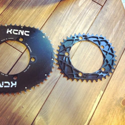 楕円チェーンリングの効果 「KCNC」「ROAD BLADE…