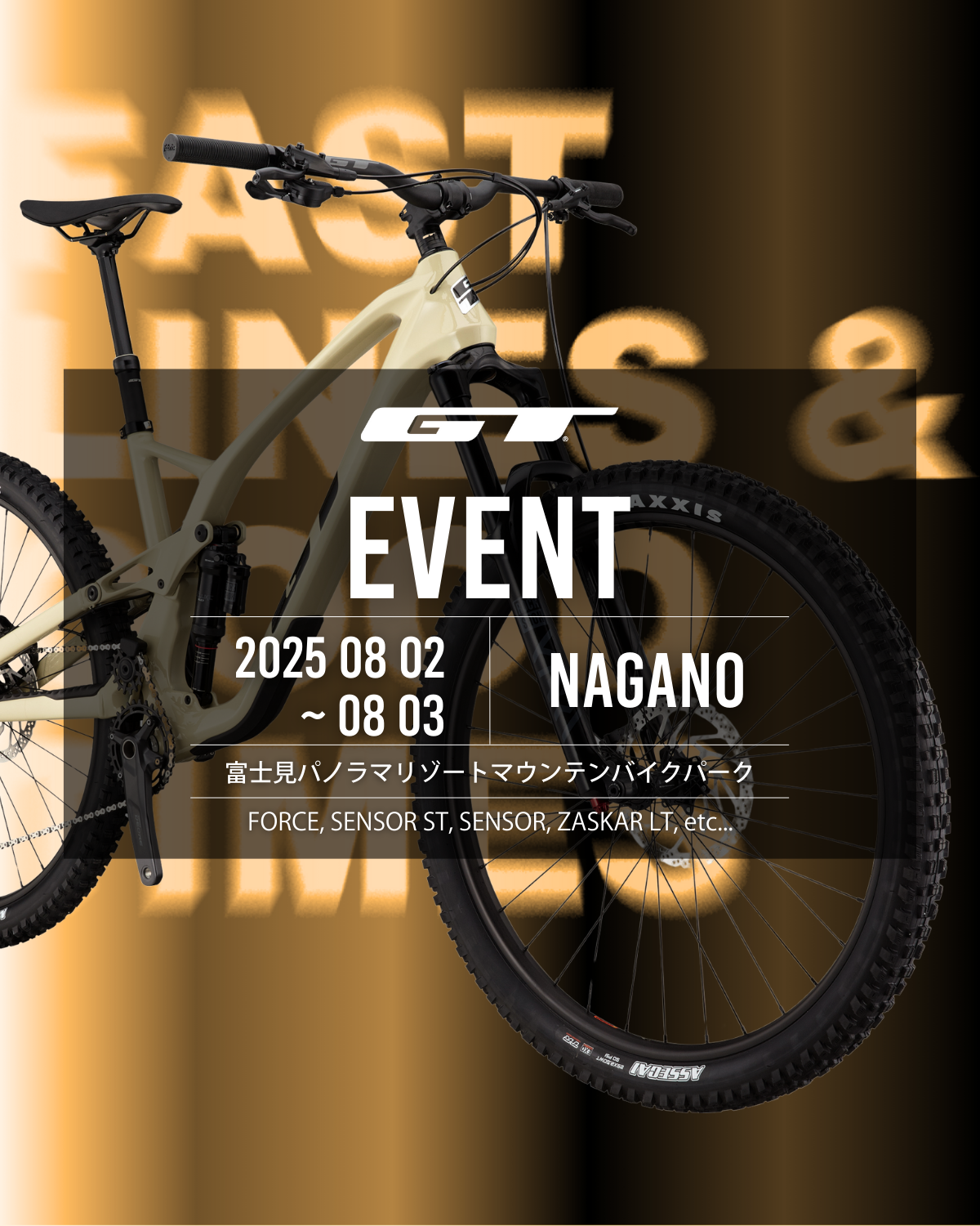 長野県諏訪郡 FREERIDE GAMES 26・MTBファンミーティング 8/2,3