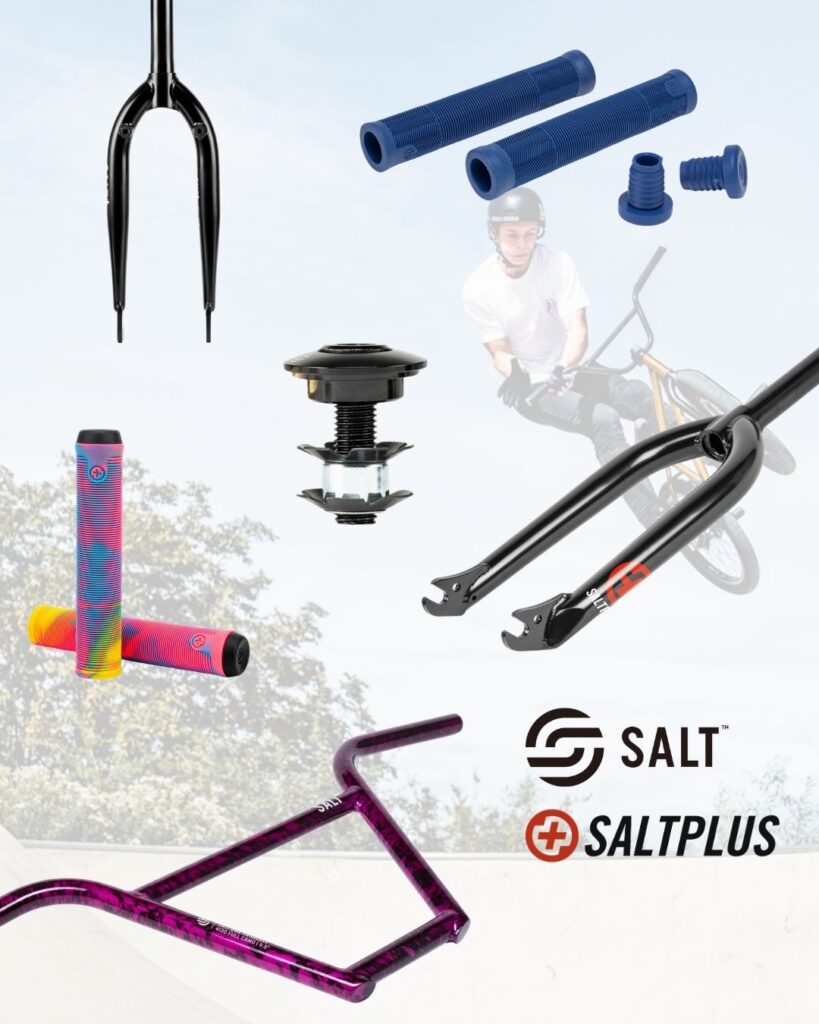 BMXパーツブランドのSALT・SALT PLUSから、ハンドルバーやブレーキを